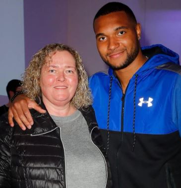 Anja Tah with her son Jonathan Tah